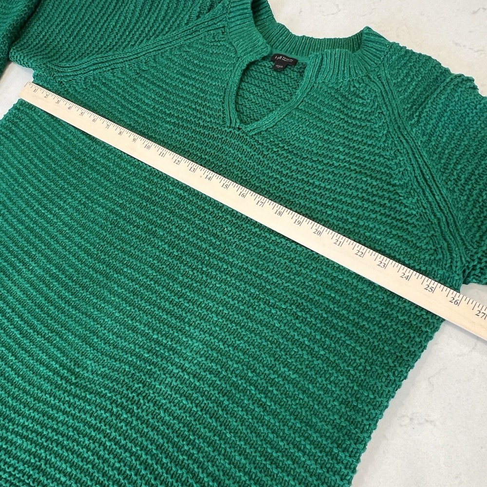 J Jill 3XL Sweater Plus Size Emerald Green 83% Cotton Relaxed Fit - Picture 3 of 8
